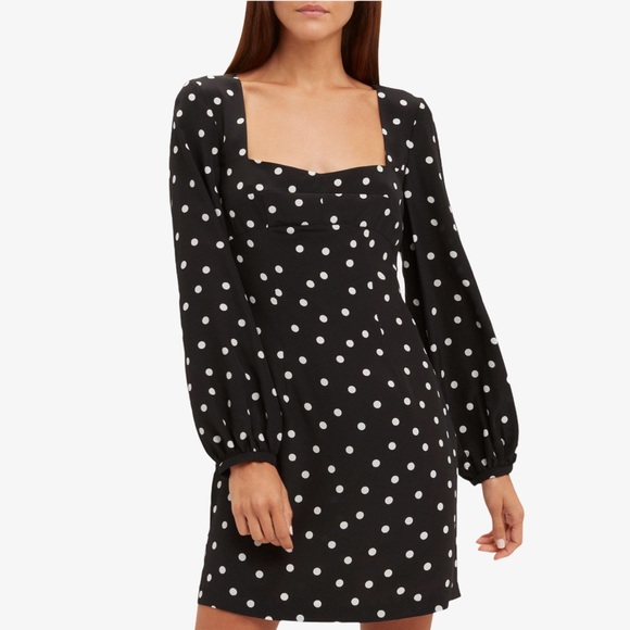 intermix polka dot dress